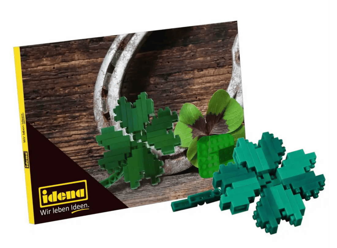 Minibausteine Postkarte Kleeblatt